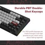 Akko Dracula Castle 5075B Plus Wireless Gaming Keyboard | LED RGB Wireless Keyboard with PBT Keycaps | 2.4 Ghz Bluetooth Keyboard | USB-C Wired Mechanical Keyboard | Gaming PC Accessories