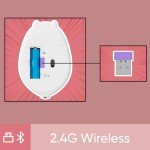 Akko Cat Theme Wireless Gaming Mouse, 2.4G GHz with a USB Receiver, Cute Optical Cordless Cartoon Mice for Computer/Laptop/Desktop/PC, Compatible with Mac/Win (Pink Angie)