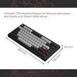 Akko Dracula Castle 5075B Plus Wireless Gaming Keyboard | LED RGB Wireless Keyboard with PBT Keycaps | 2.4 Ghz Bluetooth Keyboard | USB-C Wired Mechanical Keyboard | Gaming PC Accessories