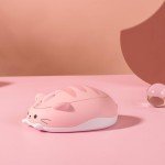 Akko Cat Theme Wireless Gaming Mouse, 2.4G GHz with a USB Receiver, Cute Optical Cordless Cartoon Mice for Computer/Laptop/Desktop/PC, Compatible with Mac/Win (Pink Angie)