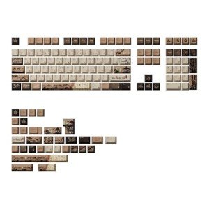 Akko PBT Keycaps Set, Mountain Seclusion Cherry Profile 140-Key PBT Keycaps for Mechanical Keyboards