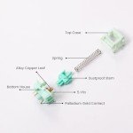 Akko Botany Keyboard Switch for Mechanical Gaming Keyboard, 5-Pin 38gf Linear Pre-Lubed Switches (45pcs)