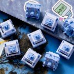 Akko Mirror Keyboard Switch for Mechanical Gaming Keyboard, 5-Pin 37gf Linear Pre-Lubed Key Switches Custom Keyboard Switch(45pcs)