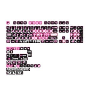 Akko Pink Phantom MOA Profile Keycaps Set - 139-Key PBT PC Custom Keycaps for Full Size, 96%, 75%, 65%, 60% Keyboard