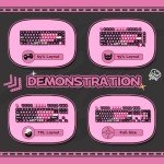 Akko Pink Phantom MOA Profile Keycaps Set - 139-Key PBT PC Custom Keycaps for Full Size, 96%, 75%, 65%, 60% Keyboard