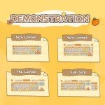 Akko PBT Keycaps Set, Capybara Keycap Mao Profile 142-Key Keycaps for Mechanical Keyboards