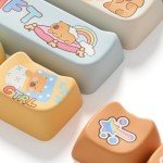 Akko PBT Keycaps Set, Capybara Keycap Mao Profile 142-Key Keycaps for Mechanical Keyboards