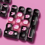 Akko Pink Phantom MOA Profile Keycaps Set - 139-Key PBT PC Custom Keycaps for Full Size, 96%, 75%, 65%, 60% Keyboard