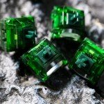 MONSGEEK Heavy Linear Switches Mechanical Gaming Keyboard Switch 5-Pin Green Fog Switch with LED Diffuser Pre-Lubed 60gf