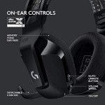 Logitech G733 Lightspeed Wireless Gaming Headset with Suspension Headband, Lightsync RGB, Blue VO!CE mic technology and PRO-G audio drivers - Black