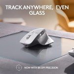 Logitech MX Master 3S for Mac - Wireless Bluetooth Mouse with Ultra-Fast Scrolling, Ergo, 8K DPI, Quiet Clicks, Track on Glass, Customization, USB-C, Apple, iPad - Pale Grey