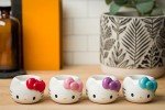 Silver Buffalo Sanrio Hello Kitty Different Color Bows 4 Pack Ceramic 3D Sculpted Mini Cup Set, Perfect as a Sugar, Cream, or Milk Set, 3.5 Ounces
