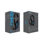 Logitech G432 Wired Gaming Headset, 7.1 Surround Sound, DTS Headphone:X 2.0, Flip-to-Mute Mic, PC (Leatherette) Black/Blue