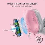 Razer BlackShark V2 X Gaming Headset: 7.1 Surround Sound - 50mm Drivers - Memory Foam Cushions - for PC, PS4, PS5, Switch - 3.5mm Audio Jack - Quartz Pink