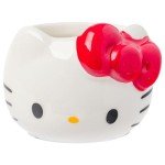 Silver Buffalo Sanrio Hello Kitty Different Color Bows 4 Pack Ceramic 3D Sculpted Mini Cup Set, Perfect as a Sugar, Cream, or Milk Set, 3.5 Ounces