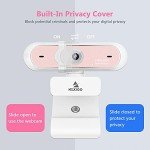 NexiGo N660P 1080P 60FPS Webcam with Software Control, Dual Microphone & Cover, Autofocus, HD USB Computer Web Camera, for OBS/Zoom/Skype/FaceTime/Teams/Twitch, Pink