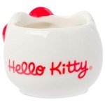 Silver Buffalo Sanrio Hello Kitty Different Color Bows 4 Pack Ceramic 3D Sculpted Mini Cup Set, Perfect as a Sugar, Cream, or Milk Set, 3.5 Ounces