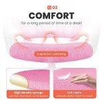 NEO CHAIR Office Chair Computer Desk Chair Gaming Ergonomic Mid Back Cushion Lumbar Support with Comfy Mesh Adjustable Swivel Rolling Home (Pink)