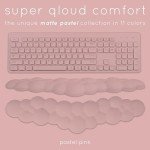 Create-ables Qloud Cloud Wrist Rest Keyboard Wrist Rest for Computer Keyboard Pad, Cloud Keyboard Wrist Rest, Wrist Pad for Keyboard, Memory Foam, Non Slip Base, Comes with Mouse Pad - Pastel Pink