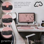 Create-ables Qloud Cloud Wrist Rest Keyboard Wrist Rest for Computer Keyboard Pad, Cloud Keyboard Wrist Rest, Wrist Pad for Keyboard, Memory Foam, Non Slip Base, Comes with Mouse Pad - Pastel Pink