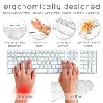 Create-ables Qloud Cloud Wrist Rest Keyboard Wrist Rest for Computer Keyboard Pad, Cloud Keyboard Wrist Rest, Wrist Pad for Keyboard, Memory Foam, Non Slip Base, Comes with Mouse Pad - Pastel Pink