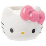 Silver Buffalo Sanrio Hello Kitty Different Color Bows 4 Pack Ceramic 3D Sculpted Mini Cup Set, Perfect as a Sugar, Cream, or Milk Set, 3.5 Ounces