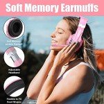 BENGOO G9000 Professional Gaming Headset for PS4, PC, Xbox One Controller, Noise Cancelling Over Ear Headphones with Mic, LED Light, Bass Surround, Soft Memory Earmuffs for Laptop Nintendo - Pink