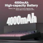 AULA F75 Pro Wireless Mechanical Keyboard,75% Gasket Hot Swappable Custom Keyboard,RGB Backlit,Pre-lubed Reaper Switches,Side Printed PBT Keycaps Mechanical Gaming Keyboards, Pink&Black