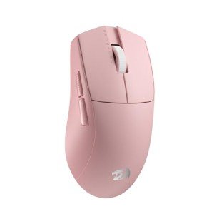 Redragon M916 PRO 3-Mode Wireless Gaming Mouse, 49G Ultra-Light 26K DPI Mouse w/Ergonomic Natural Grip Build, Full Programmable Buttons, Software Supports DIY Keybinds & DPI (1K Hz, Pink)