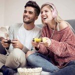 Pink Gaming Headset for Nintendo Switch, Xbox One, PS4,PS5, Bass Surround and Noise Cancelling with Flexible Mic, 3.5mm Wired Adjustable Over-Ear Headphones for Laptop PC iPad Smartphones