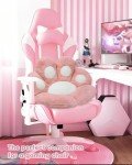 MOONBEEKI Cat Paw Cushion Chair Comfy Kawaii Chair Plush Seat Cushions Shape Lazy Pillow for Gamer Chair 28"x 24" Cozy Floor Cute Seat Kawaii for Girl Worker Gift, Dining Room Bedroom Decorate