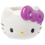 Silver Buffalo Sanrio Hello Kitty Different Color Bows 4 Pack Ceramic 3D Sculpted Mini Cup Set, Perfect as a Sugar, Cream, or Milk Set, 3.5 Ounces