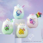 JoyJolt Hello Kitty & Friends Above the Clouds Stemless Drinking Glasses, 15 oz Ombre Glass Cup Set of 4 ft Hello Kitty Keroppi My Melody Pompompurin, Kawaii Kitchen Glassware Sets
