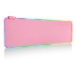 Tilted Nation Pink Mouse Pad | RGB Gaming Mouse Pad Pink (Create Your Dream Setup) Large LED Mousepad Mats for Desk with 8 Light Modes, Smooth Gliding, and Easy to Clean - Girl Gaming Accessories