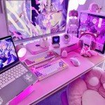 Tilted Nation Pink Mouse Pad | RGB Gaming Mouse Pad Pink (Create Your Dream Setup) Large LED Mousepad Mats for Desk with 8 Light Modes, Smooth Gliding, and Easy to Clean - Girl Gaming Accessories