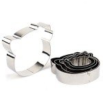 O'Creme Stainless Steel Hello Kitty Cookie Cutters 1-3/8, 1-3/4, 2-1/8, 2-5/8, 2-7/8 and 3-3/8 Inch