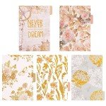 AUEAR, 10 Pack Leaf Binder Index Dividers A5 Insertable Page Divider Cute Paper Category Tab for 6 Ring Planner Notebook Travel Diary