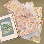 AUEAR, 10 Pack Leaf Binder Index Dividers A5 Insertable Page Divider Cute Paper Category Tab for 6 Ring Planner Notebook Travel Diary