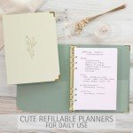 Aesthetic 6 Ring A5 Binder Set of 2 - The Perfect Small 0.75 Inch Planner Binder for Journaling or Collections - Refillable Notebook Holder with Pocket