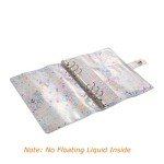 SICCOMA A5 6-Ring Loose Leaf Binder Cover PVC Glitter A5 Planner Binder Cover Notebook Binder Refillable Notebook Shell (6.7”x9.2”) for Round-Ring Planner Pages (Inner Paper Not Included)