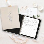 Lanpn Aesthetic A5 6 Ring Binder 2 Packs, Linen Hardcover 0.75 inch Small Round Rings Photocard Folder Holder Planner Fits A5 Paper for Office School Journaling Collections (Beige)