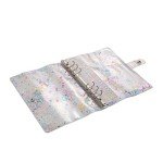 SICCOMA A5 6-Ring Loose Leaf Binder Cover PVC Glitter A5 Planner Binder Cover Notebook Binder Refillable Notebook Shell (6.7”x9.2”) for Round-Ring Planner Pages (Inner Paper Not Included)