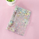 SICCOMA A5 6-Ring Loose Leaf Binder Cover PVC Glitter A5 Planner Binder Cover Notebook Binder Refillable Notebook Shell (6.7”x9.2”) for Round-Ring Planner Pages (Inner Paper Not Included)
