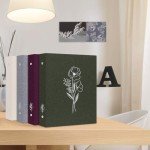 Lanpn Aesthetic A5 6 Ring Binder 2 Packs, Linen Hardcover 0.75 inch Small Round Rings Photocard Folder Holder Planner Fits A5 Paper for Office School Journaling Collections (Beige)