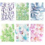 Framendino, 2 Sets 12 Pack Plastic A5 6-Ring Planner Dashboard Inserts Loose Leaf Binder Journal Translucent Tab Cards