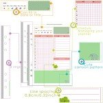 Rancco A5 Planner Inserts Daily Refills, 90 Pages Colorful 6-Ring Loose-leaf Binder Planner Inserts w/Divider, PVC Pouch, Ruler, Index Tab for Journal, Filofax, Double-sided, Undated,8.3x5.6"