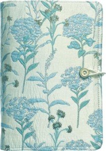 ipoul Journal for Women, Flower Embroidery Refillable Journal, A5 Binder 6 Ring, Budget Binder, Planner Binder, Refillable Notebook, Travel Diary, Gift for Friends Female, Blue Forget-me-not