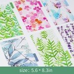 6Pack Floral Planner Binder Dividers 6-Tab A5 Six Ring Binder 6 Hole PVC Dividers for Journal, Notebook, Planner