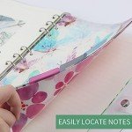 6Pack Floral Planner Binder Dividers 6-Tab A5 Six Ring Binder 6 Hole PVC Dividers for Journal, Notebook, Planner