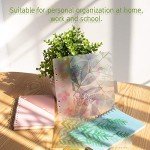 Framendino, 2 Sets 12 Pack Plastic A5 6-Ring Planner Dashboard Inserts Loose Leaf Binder Journal Translucent Tab Cards